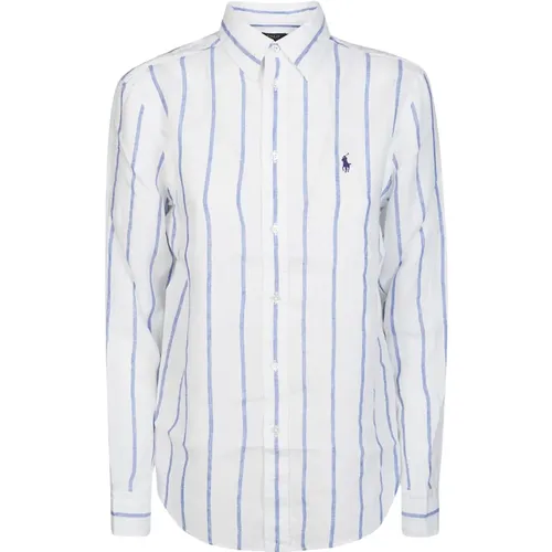 Linen Button-Up Shirt , female, Sizes: L, XS - Ralph Lauren - Modalova
