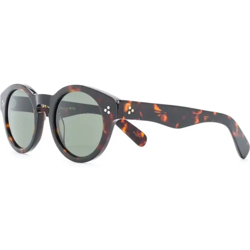 Braune Schildpatt Sonnenbrille - Moscot - Modalova