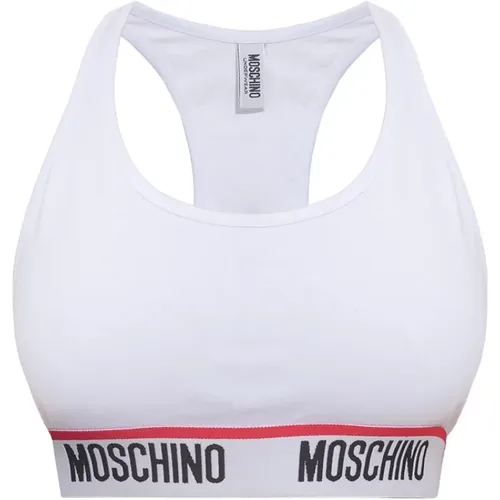 Crop Top mit Logo , Damen, Größe: XS - Moschino - Modalova