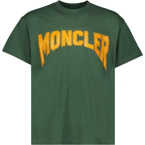 Bedrucktes T-Shirt aus Baumwolle - Moncler - Modalova