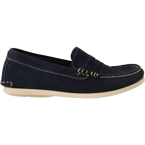 Loafers, male, , Size: 7 US Suede Moccasins for Men - Pollini - Modalova