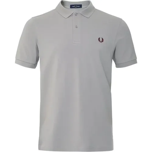 Polo Shirts, male, , Size: 2XL Slim Fit Plain Polo in Limestone - Fred Perry - Modalova