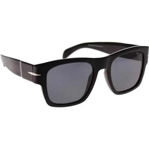 Iconic Sunglasses with Uniform Lenses , male, Sizes: 52 MM - Eyewear by David Beckham - Modalova