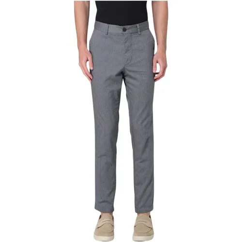 Straight Trousers, male, , Size: S Stretchable Slim Fit Dress Pants - HUGO - Modalova