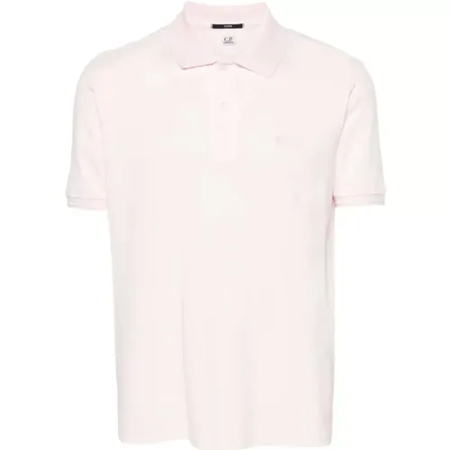 Logo-patch piqué polo shirt , male, Sizes: L, S, M - C.P. Company - Modalova