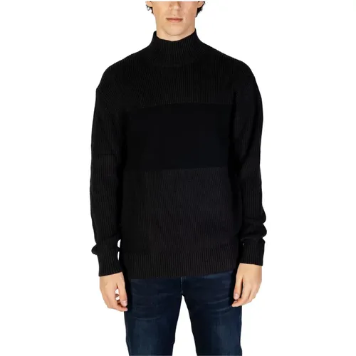 Turtlenecks, male, , Size: XS High Mixed Stitch Sweater - Calvin Klein Jeans - Modalova