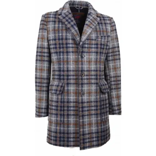 Simple Buttoned Coat , male, Sizes: M, L - BOB - Modalova