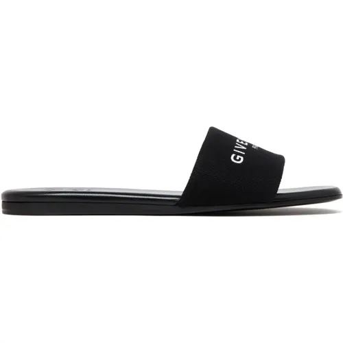 Sliders, female, , Size: 6 US Canvas Slide Sandals with Logo - Givenchy - Modalova