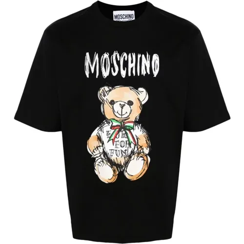 T-shirts and Polos , male, Sizes: L - Moschino - Modalova