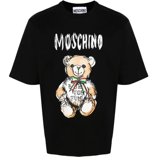 T-shirts and Polos , male, Sizes: XS - Moschino - Modalova