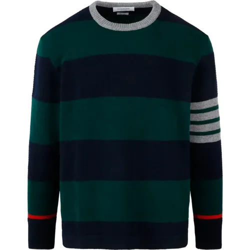 Striped Wool Rugby Pullover , male, Sizes: L, S, M - Thom Browne - Modalova