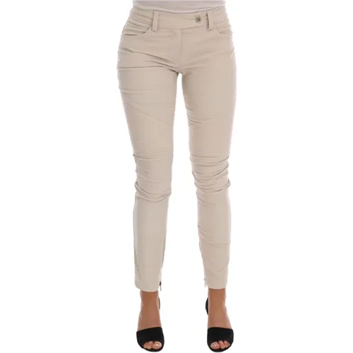 Skinny Jeans, female, , Size: S Corduroy Moto Pants - Ermanno Scervino - Modalova