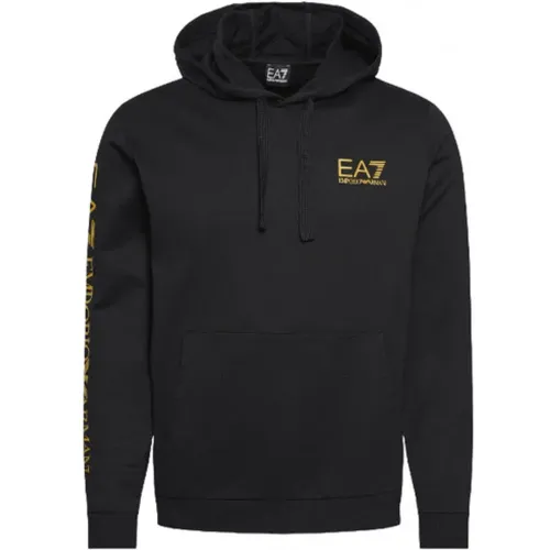 Hoodies, male, , Size: XL /Gold Sweatshirt - Emporio Armani EA7 - Modalova