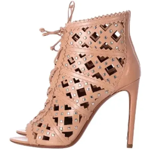 Pre-owned Leather heels , female, Sizes: 4 1/2 UK - Alaïa Pre-owned - Modalova