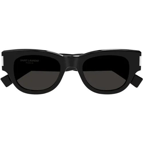 Sl573 Corner Angle Metal Sunglasses , unisex, Sizes: ONE SIZE - Saint Laurent - Modalova