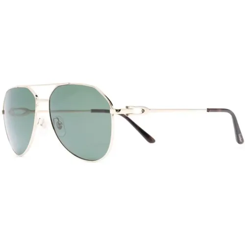 Gold Sunglasses with Original Case , male, Sizes: 59 MM - Cartier - Modalova