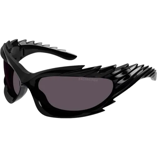 Spike rectangle sunglasses in , female, Sizes: L - Balenciaga - Modalova