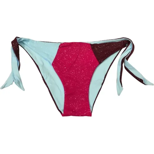 Color Block Lurex Bikini Bottoms , female, Sizes: M, S - Twinset - Modalova