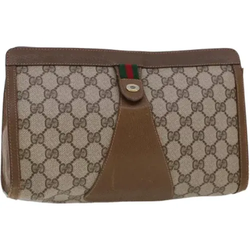 Pre-owned Clutches, female, , Size: ONE SIZE Pre-owned Canvas clutches - Gucci Vintage - Modalova