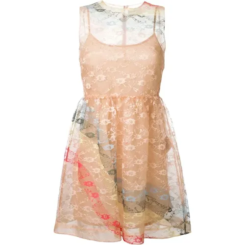 Regenbogen Spitzenkleid - RED Valentino - Modalova