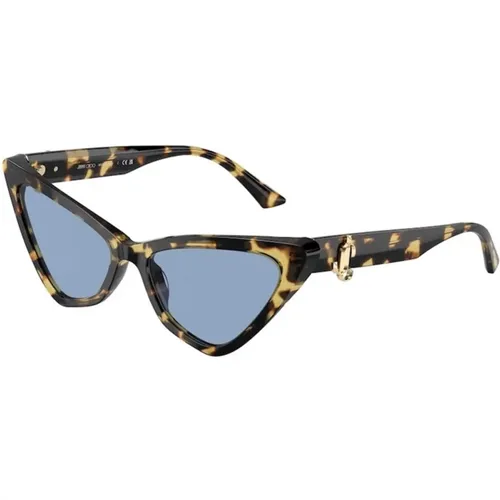 Stylish Carey Frame with Light Blue Lenses , female, Sizes: 55 MM - Jimmy Choo - Modalova