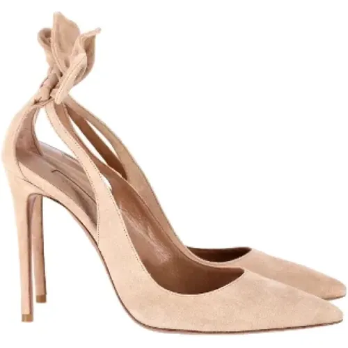 Pre-owned Suede heels , female, Sizes: 6 1/2 UK - Aquazzura Pre-owned - Modalova