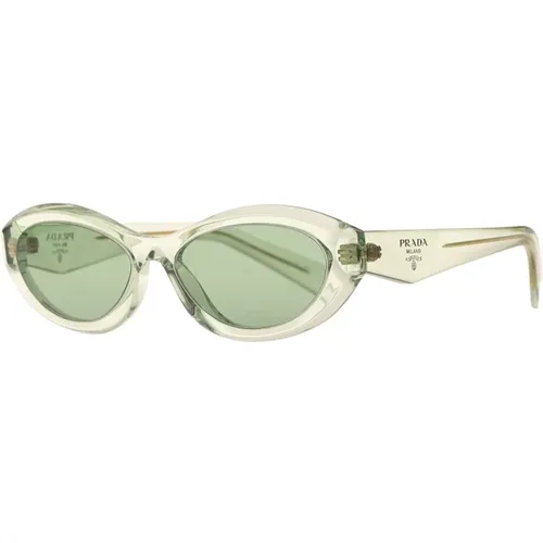 Iconic Triangle Sunglasses in Transparent Mint , female, Sizes: ONE SIZE - Prada - Modalova