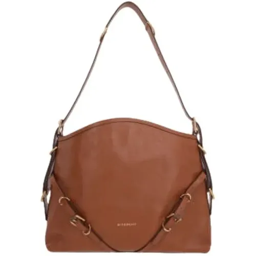 Leather Shoulder Bag with Antique Gold Hardware , female, Sizes: ONE SIZE - Givenchy - Modalova