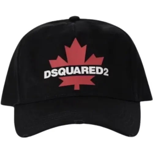 Caps, male, , Size: ONE SIZE Cotton Baseball Cap Leaf - Dsquared2 - Modalova