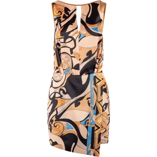 Scarf Print Twill Dress , female, Sizes: M - Nenette - Modalova