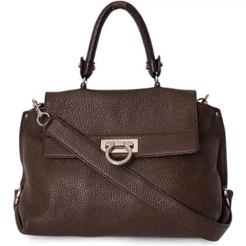 Pre-owned Leather shoulder-bags , female, Sizes: ONE SIZE - Salvatore Ferragamo Pre-owned - Modalova