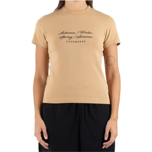 Bedrucktes Damen T-Shirt Vetements - Vetements - Modalova
