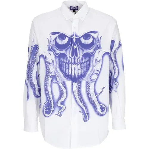 Casual Shirts, male, , Size: XL Skull Long Sleeve Shirt - Octopus - Modalova