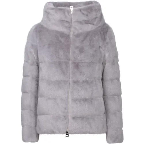 Grey Down Jacket Stylish and Warm , female, Sizes: 2XS, M, S - Herno - Modalova