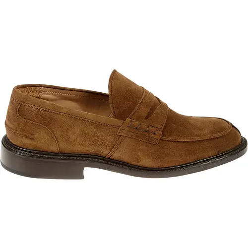 Loafers, male, , Size: 7 US Suede Loafers for Stylish Men - Tricker's - Modalova