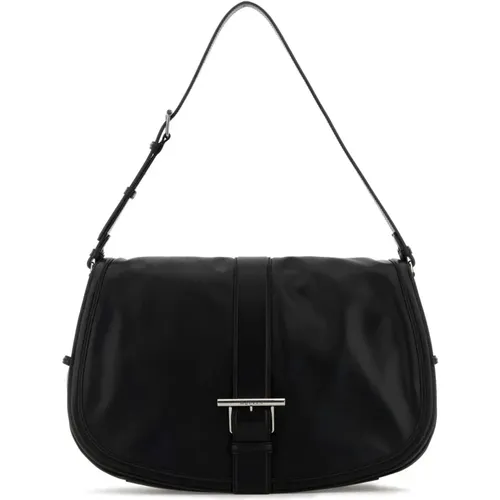 Shoulder Bags, male, , Size: ONE SIZE Leather Maxi Satchel Shoulder Bag - alexander mcqueen - Modalova