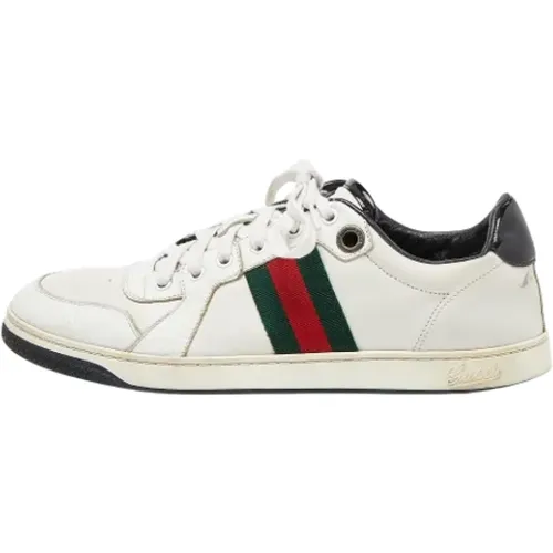 Pre-owned Sneakers, female, , Size: 13 US Pre-owned Leather sneakers - Gucci Vintage - Modalova