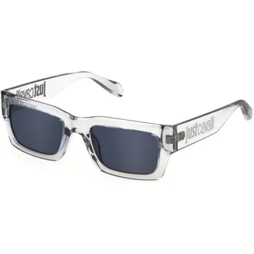 Shiny Transp. Grey Blue Sunglasses , unisex, Sizes: 54 MM - Just Cavalli - Modalova