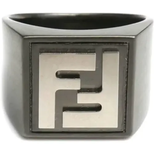 Pre-owned Jewellery, male, , Size: ONE SIZE Pre-owned Metal rings - Fendi Vintage - Modalova