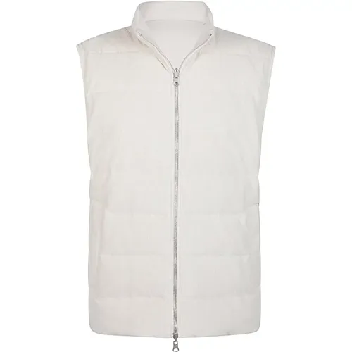 Vests, male, , Size: XL Reversible Velvet and Nylon Vest - Eleventy - Modalova