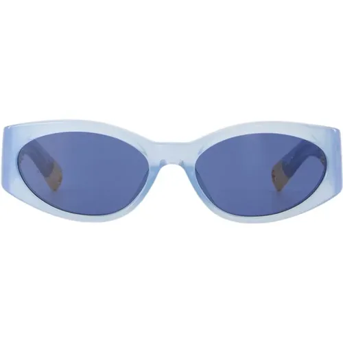 Blaue Ovalo Acetat Sonnenbrille , unisex, Größe: ONE Size - Jacquemus - Modalova