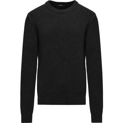 Warm Ribbed Cotton Sweater , male, Sizes: 2XL, 3XL, S, XL, L, M - BomBoogie - Modalova