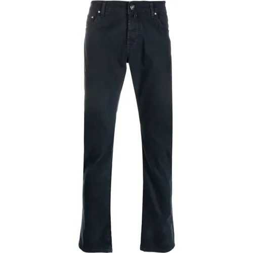 Straight Jeans, male, , Size: W30 Scarf-Detail Straight-Leg Trousers - Jacob Cohën - Modalova