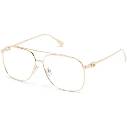 Goldene Optische Brille für den Alltag,Silberne Optische Brille Stilvoll und vielseitig - Fendi - Modalova