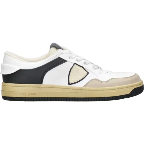 Sneakers, male, , Size: 8 US High-top Corn Microfiber Sneakers - Philippe Model - Modalova