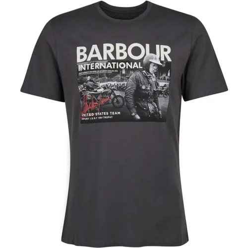 T-Shirts, male, , Size: XL Barter T-Shirt - Barbour - Modalova