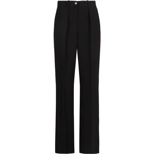 Crêpe Jersey Hose mit Gesäßtaschen , Damen, Größe: M - Elisabetta Franchi - Modalova