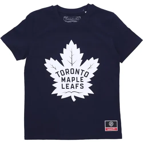 T-Shirts, male, , Size: XL Toronto Maple Leafs Logo Tee - Mitchell & Ness - Modalova