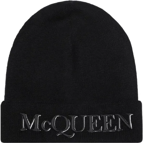 Beanies, male, , Size: M Ribbed Beanie Hat Aw22 - alexander mcqueen - Modalova