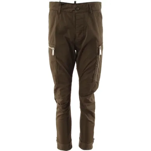 Cropped Trousers, male, , Size: XS Cargo Pants for Men - Dsquared2 - Modalova